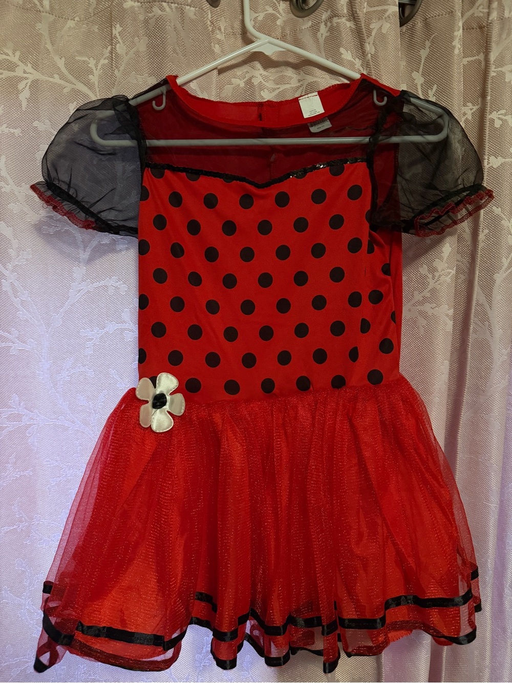 No Boundaries Red and Black Polka Dot Tulle Costume Dress